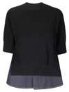 Sacai Patchwork Sweater Sweaters And Cardigans Blue In Black