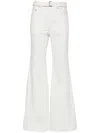 Sacai High-waisted Belted Flared Jeans