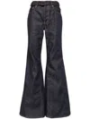 Sacai Mid-rise Flared Jeans In Blue