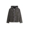 Sacai Gray Hooded Denim Jacket