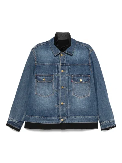 Sacai Denim Jacket In Black