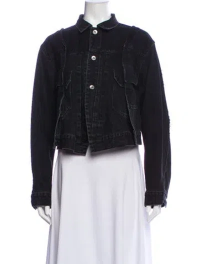 Pre-owned Sacai Denim Jacket In Black