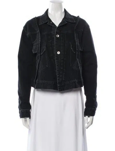 Pre-owned Sacai Denim Jacket In Black