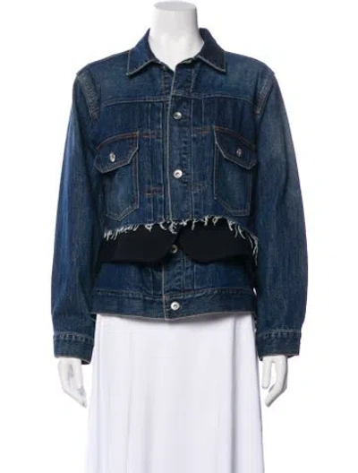 Pre-owned Sacai Denim Jacket In Blue