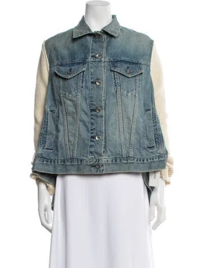 Pre-owned Sacai Denim Jacket In Blue