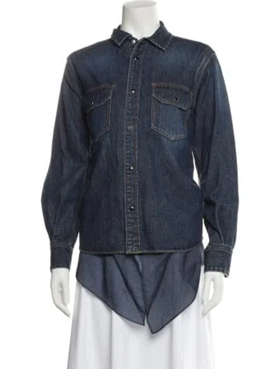 Pre-owned Sacai Denim Jacket In Blue