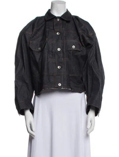 Pre-owned Sacai Denim Jacket In Blue