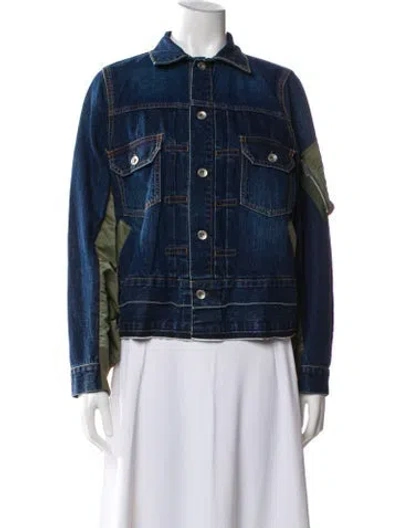 Pre-owned Sacai Denim Jacket In Blue