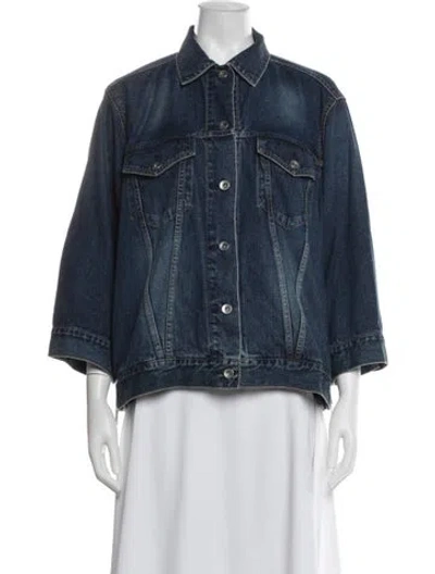 Pre-owned Sacai Denim Jacket In Blue