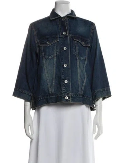 Pre-owned Sacai Denim Jacket In Blue