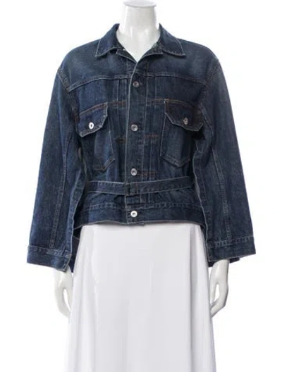 Pre-owned Sacai Denim Jacket In Blue
