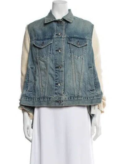 Pre-owned Sacai Denim Jacket In Blue
