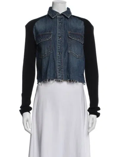 Pre-owned Sacai Denim Jacket In Blue