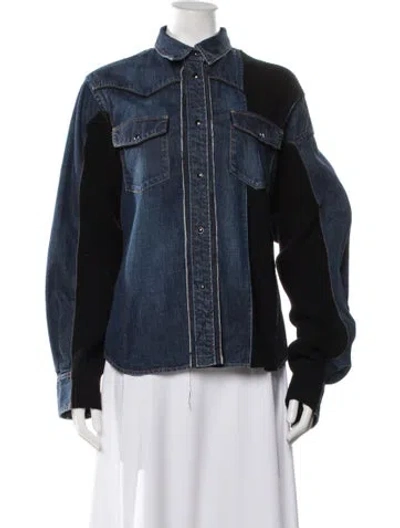 Pre-owned Sacai Denim Jacket In Blue