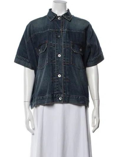 Pre-owned Sacai Denim Jacket In Blue