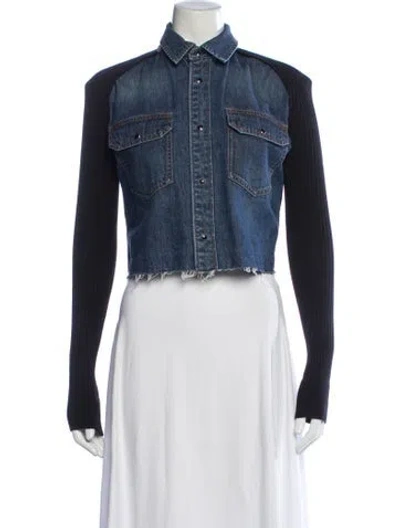 Pre-owned Sacai Denim Jacket In Blue