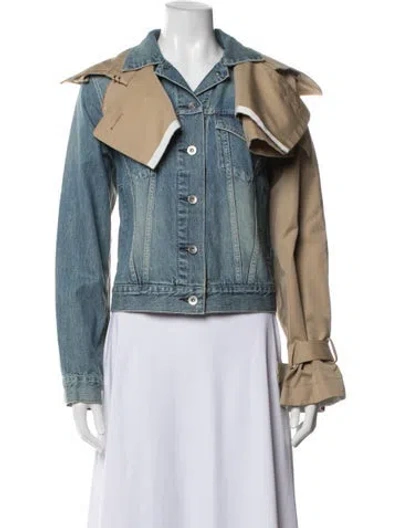 Pre-owned Sacai Denim Jacket In Blue