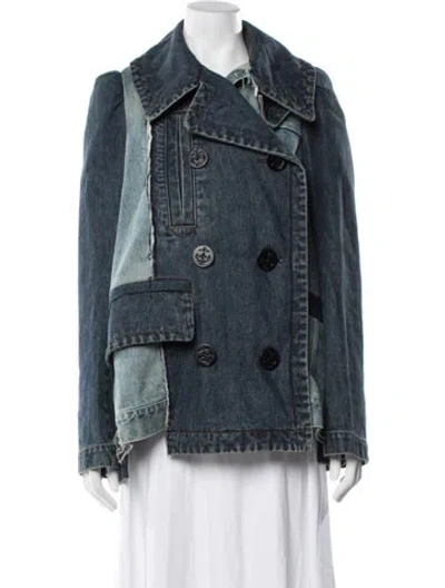 Pre-owned Sacai Denim Jacket In Blue