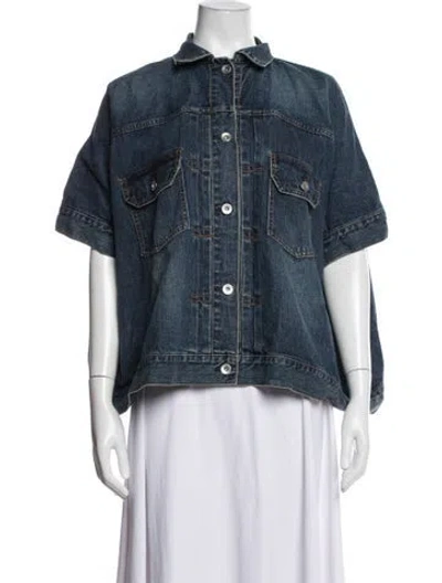 Pre-owned Sacai Denim Jacket In Blue