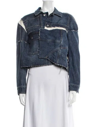 Pre-owned Sacai Denim Jacket In Blue
