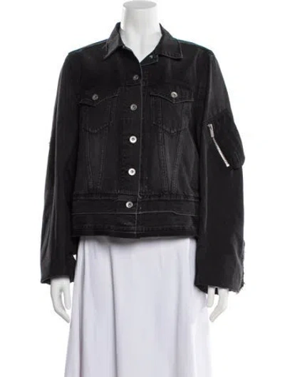 Pre-owned Sacai Denim Jacket In Gray