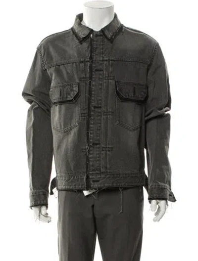 Pre-owned Sacai Denim Jacket In Gray
