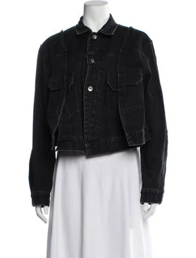 Pre-owned Sacai Denim Jacket W/ Tags In Black