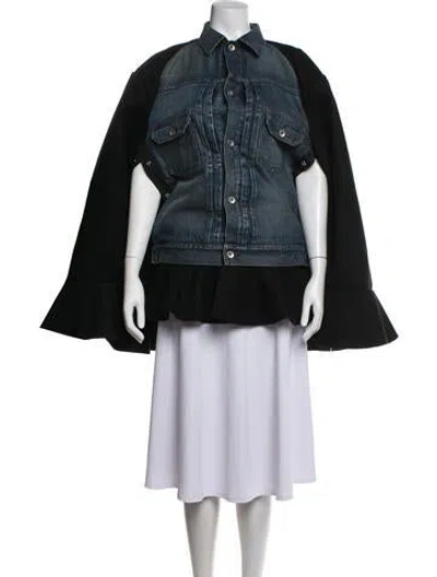 Pre-owned Sacai Denim Jacket W/ Tags In Black