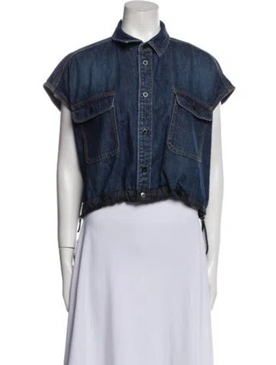 Pre-owned Sacai Denim Jacket W/ Tags In Blue