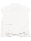 Sacai Denim Mix Shirt In White