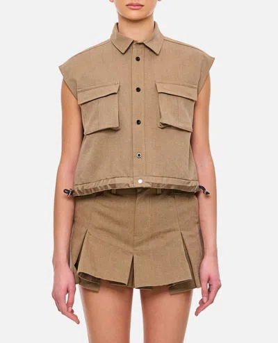 SACAI DENIM MIX SHIRT