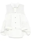 Sacai Denim Mix Shirt In White