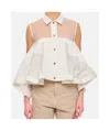 Sacai Denim Mix Shirt In White