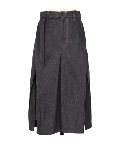 SACAI DENIM MIX SKIRT