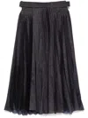 Sacai Denim Mix Skirt In Black