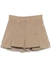 Sacai Canvas Shorts Bermuda And Short Beige In Neutrals