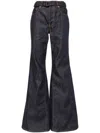 Sacai Mid-rise Flared Jeans In Blue