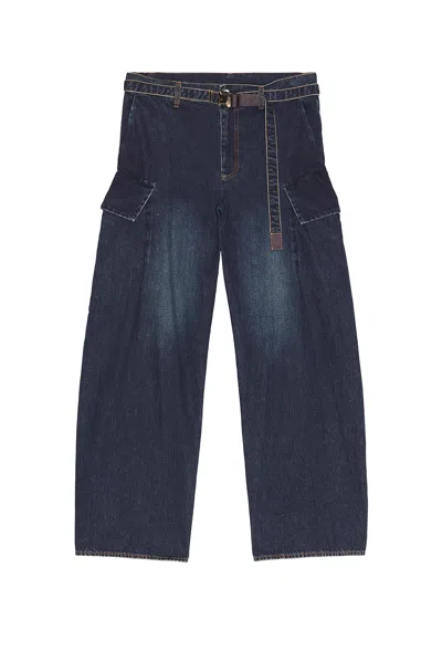 Sacai Denim Pants In Blue