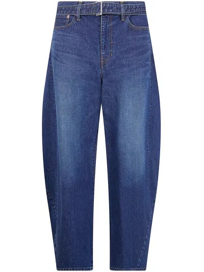 Sacai Denim Pants In Blue