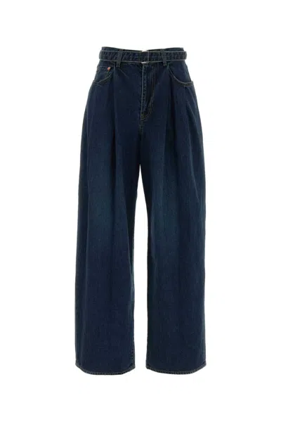 Sacai Denim Pants In Blue