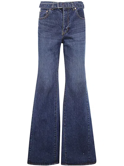 Sacai Denim Pants In Blue