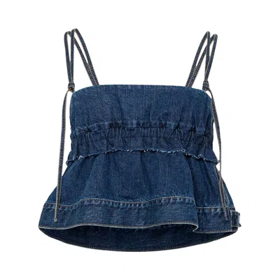 Pre-owned Sacai Denim Pullover 'blue' | Women's Size 3