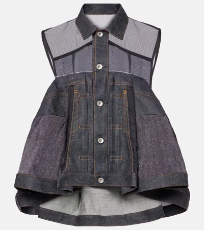 Sacai Jeanshemd In Blau