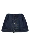 Sacai Denim Shorts In Blue
