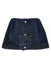 Sacai Mid-rise Denim Skort In Blue