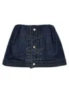 Sacai Mid-rise Denim Skort In Blue