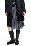 Sacai Denim Skirt In Black
