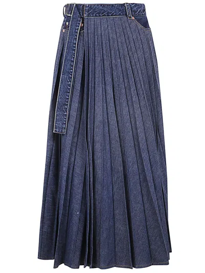 SACAI DENIM SKIRT,24.07289