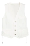 Sacai Button-up Vest In White