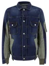 Sacai Blue Paneled Denim Jacket